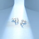 ZLF (ZLF) PT950 platinum earrings for women, asymmetric earrings, note personalized earrings 1.21g