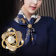 Ancient pearl silk scarf buckle brooch high-end women's multi-functional corsage corner buckle fixed clothing scarf coat pin SJ-028 flower pearl silk scarf button