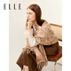 ELLE gift box 100% sheep wool scarf women's autumn and winter gift warm fashion jacquard scarf shawl