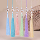 Jingji diamond ball white fan with tassels white jade lotus hanging tassels cheongsam hanfu long tassel bookmark fan diy accessories diamond ball white fan with tassels mixed color 5 pack