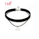 Qianbaolai Korean short black clavicle chain necklace for women Korean style simple neck jewelry choker neck strap Qianjiao five-piece set (adult)