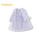 Balabala children's clothing children's dress girls' skirt 2025 spring new style children's style mesh princess skirt purple tone 00377 130