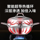 HZIB steam pot 304 stainless steel household thickened seafood steam hot pot soup pot large capacity multi-function 34cm