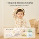 Tongtai (TONGTAI) baby jumpsuit spring and autumn pure cotton newborn clothes newborn baby harem pajamas full moon home crawling clothes Green Rainforest 73cm