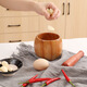 Traditional old-fashioned garlic mortar household garlic grinder manual garlic pounder jujube wood garlic jar medium jujube wood garlic pounder