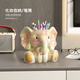 Yingsen Little Elephant Cartoon Creative Cute Office Desktop Decoration Light Luxurious High-end Children's Room Decoration for Boys and Girls Little Elephant Pen Holder Storage Ornaments-Primary Color