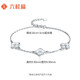 Liuguifu Jewelry PT950 platinum bracelet sparkling four-leaf clover platinum bracelet for women PT0400008 5g