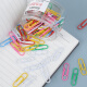 Tianzhang Office (TANGO) Colored Paper Clips 3#29mm Nickel-plated Metal Anti-rust Paper Clips 160 pieces/tube*3 tubes office supplies