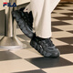 FILA official men's shoes CROISSANT modern sports shoes croissant shoes dad shoes black/shadow black gray-BC 42