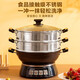 SUPOR electric steamer 17L large capacity multifunctional electric cooker electric hot pot electric wok cast iron electric hot pot steamed buns pot 32cm cast iron bottom pot double-layer stainless steel steamer 17L