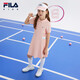Fila Fila Children's Clothing Children's Skirt 2024 Summer Casual Sports Knitted Dress for Medium and Large Children Girls Bingche Orange-OR 160