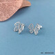 Haibaolou PT950 platinum earrings for women, fashionable and simple, platinum earrings, for girlfriends and best friends, New Year's Day gift, hollow butterfly 3.29, with certificate, supports inspection, if you get a fake one, you will get three for three