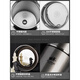 Auf den ganzen Weg Yafu Yatai Thermos Cup für Männer und Frauen große Kapazität Kinderwasserbecher 304 Edelstahl tragbarer Student Süßes Licht Luxus Gold Gold 2694/350 ml+ Tasse Pinsel