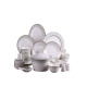 Haoya Jingdezhen tableware and dishes set gift box ceramic tableware bowls ceramic plate home moving gift 60 heads Lanwei