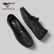 SEPTWOLVES first-layer cowhide bean shoes men's shoes men's autumn business casual leather shoes men's slip-on loafers black 42