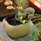 Hanyuntang Chinese-style living room tea room desktop flowing water ornaments circulating water office water system landscape decoration gifts S179-1 Shishi Ruyi desktop flowing water type A