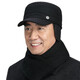 Jiaxuan autumn and winter men's cotton hat outdoor sports dad baseball cap casual warm ear protection cap middle-aged and elderly peaked cap elderly cap dark gray