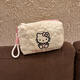 2024 New Sanrio Cute Portable Cosmetic Bag for Women Portable Large Capacity Toiletries and Skin Care Products Storage Bag Bubble Kitty Clutch Bag