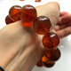 Dingfei Myanmar Amber Men Domineering Brown Red Amber 19mm Beeswax Raw Stone Bracelet No Optimization Picture Color