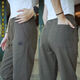 
Ice-hide thin casual pants for men's loose feet trendy Harun Working Pants autumn style versatile stretch sports pants 689 military green XL