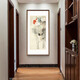 Wanyi Zhang Daqian Shishi Ruyi corridor aisle new Chinese style entrance decorative painting vertical landscape mural living room hanging painting everything goes well 83*163cm (cardboard framed, walnut color frame)