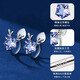 Crystal ear clips for women without piercings, 925 silver ear bone clips for one week, earrings and earrings, birthday gifts for girlfriends and wives, Tianku Starry Ear Clip Set T403