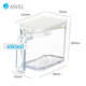 ASVEL kitchen household seasoning bottle box seasoning jar seasoning box seasoning jar seasoning box with spoon salt shaker white 480ml A1107-09