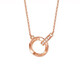 Farcoko Colored Gold Double Ring Necklace for Women Möbius Clavicle Chain Rose Gold Heart-friendly Chinese Valentine's Day Gift for Girlfriend Premium Edition (Colored Gold + Real Diamonds)