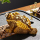 Eight Thousand Lines Golden Toad tea pet ornaments high-end color-changing can nourish and attract wealth tea accessories tea table Feng Shui boutique toad