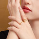 Lukfook Jewelry Gold Ring Solid Ring Solid Gold Couple Ring Price No. 5 - About 0.96g