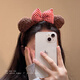 Youfang Cute Bear Ears Headband Bow Knot Plush Autumn and Winter Headband Face Wash Makeup Pressed Hair Headband Cartoon Hairpin Plush Red Bow Knot 1 Pack