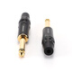 AVSSZ Two-pack 6.5mm stereo TS mono audio plug mixer microphone guitar amplifier connector 6.35 welding STS-BG big two core 2 pieces (black tail)