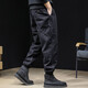 Gu Xiansen's leggings casual pants men's loose American retro overalls men's autumn and winter leggings large size harem long pants black 2XL 160-180Jin Jin equals 0.5 kg