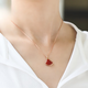 Chishe new natural diamond 18K gold red agate elegant small skirt pendant imitation 18k gold ladies necklace clavicle chain