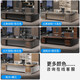 GEZHIMU Boss Desk Furniture President Desk Manager Desk Supervisor Desk Simple Office Desk and Chair Combination Executive Desk North American Walnut + Khaki 1.8m Boss Desk + 2.0m Background Cabinet + Boss Chair