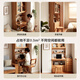 Lin's home solid wood folding desk bookcase integrated bedroom dressing table stool home small apartment small full series PK4V 0.8m bookcase desk