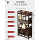 Qiao Tongjiang new Chinese style solid wood ancient rack ornaments tea rack storage rack Duobao Pavilion display cabinet tea set tea cup storage shelf walnut color three-layer middle draw with door 70 length reinforcement