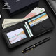 Paul Mesid Herren Brieftasche Herren Kurzleder Brieftasche Cowide Brieftasche Geburtstagsgeschenk für den Vater des Mannes des Mannes PL86022240-1 [neue verbesserte Geschenkbox] Schreiben von Grußkarten/Druckfotos Kontakt Online-Kundendienst
