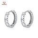 Aido Diamond Platinum Earrings for Women Fashionable pt950 Platinum Round Small Clear Earrings Gift for Wife Weight 3.3-3.5 Grams + Delivery Certificate