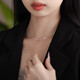Chengyun 9999 sterling silver necklace for women, niche light luxury, high-end, pure silver neck chain, clavicle chain, birthday gift for girlfriend, 9999 pure silver piece chain, silver weight is about 2.3g