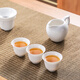 Runyang 2025 new complete set of mutton-fat jade tea set for home white porcelain tea set office teapot tea cup as a souvenir gift