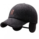 Concubine Hat Men's Autumn and Winter Woolen Baseball Cap for Middle-aged and Elderly People Warm Ear Protection Peaked Cap Gift for Dad and Grandpa Cotton Hat Black - Coffee Label Woolen Middle-aged and Elderly One Size
