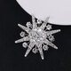 Sili anti-exposure corsage Korean style suit eight-pointed star men's brooch personalized light luxury accessories pin silver sparkling diamond eight-pointed star