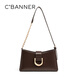 Qianbaidu (C.BANNER) cowhide bag women's bag chain shoulder bag crossbody armpit bag light luxury birthday gift high-end for girlfriend and wife
