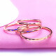 Mrs. Caizhi Jewelry Pure 14k Rose Gold Couple Ring 585 Purple Gold Ring Pair of Rings for Gift Women No. 22