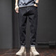 Charluoel Jeans Herren Frühling und Herbst neue Stil Hosen Herren loser Straight Herrenhosen Trendy Brand 2025 Frühling Casual Long Hosen 6621 Black 33
