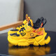 Guirenniao boys' shoes, boys' and girls' shoes, new big children's running shoes, autumn and winter single shoes, children's casual sports shoes, yellow 32