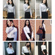 Queque white shirt women's professional long-sleeved fashion formal design niche work clothes shirt white XXL