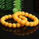 Lingwuqijiu natural raw mineral beeswax old-style barrel beads single beads loose beads spaced beads Buddha beads bracelet single amber bracelet accessories drum beads loose beads diy accessories star and moon rudraksha beads diameter about 7mm single