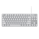 罗技（Logitech）K835 机械键盘 有线键盘 84键游戏键盘 TTC轴 家用办公键盘 罗技K835键盘（白色红轴  ）